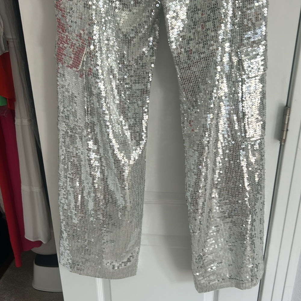 Alice and Olivia Hayes sequin cargo pants - Picture 7 of 16